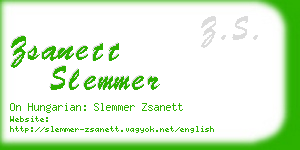 zsanett slemmer business card